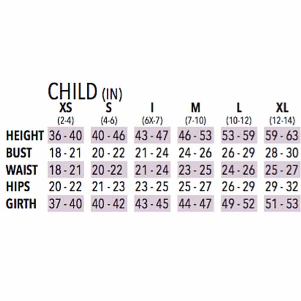 eurotard 13826 girls quiet prayer asymmetrical tunic child sizing chart